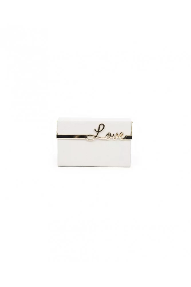Love Vanina - Minaudière avec Love en métal - ivoire