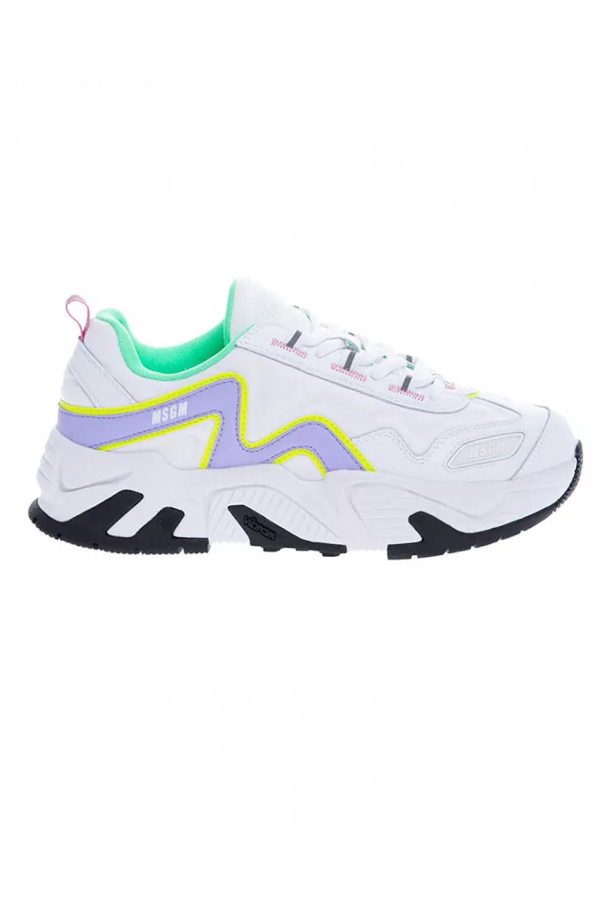 Vortex - Baskets en cuir et textile 40 34 1/2 blanc