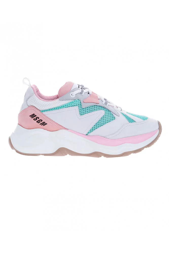 Attack - Sneakers en nubuck et textile 40 34 1/2 talc