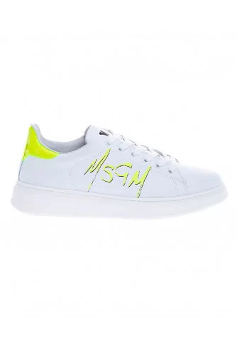Vinyl and leather sneakers with graffiti logo 35