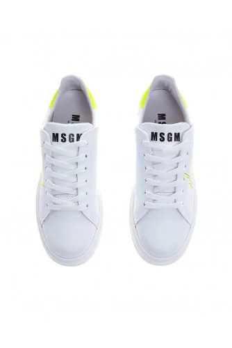 Vinyl and leather sneakers with graffiti logo 35