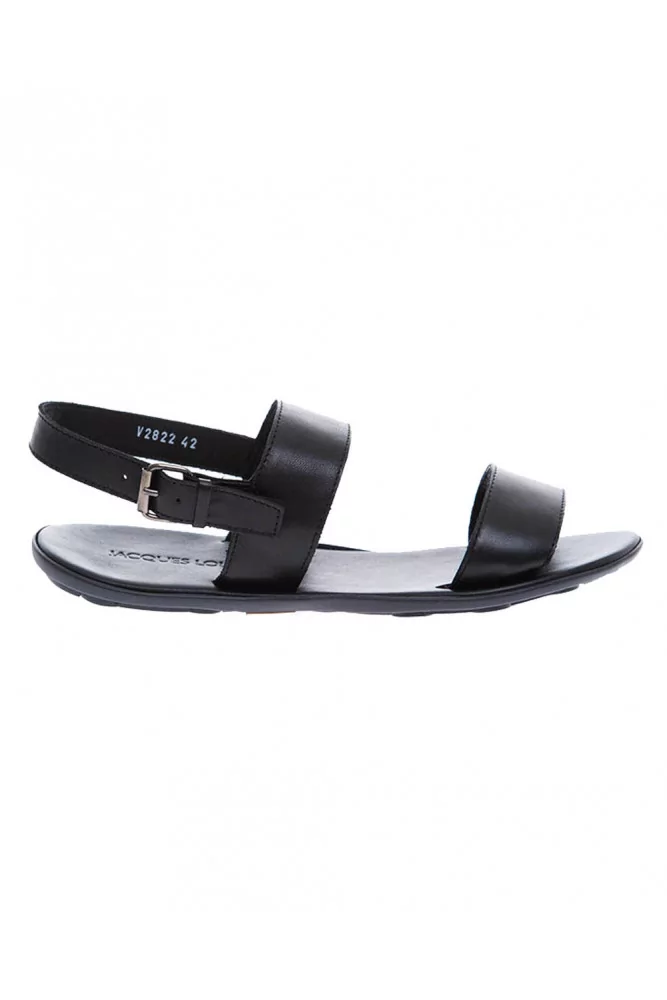 Jacques Loup - Sandales en cuir avec 2 bandes 43 noir