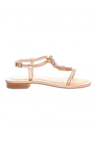Leather Salomé sandals with butterfly design 15