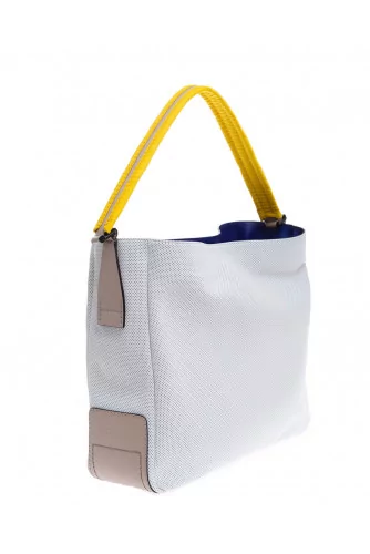 Sac Hogan blanc-naturel-jaune pour femme