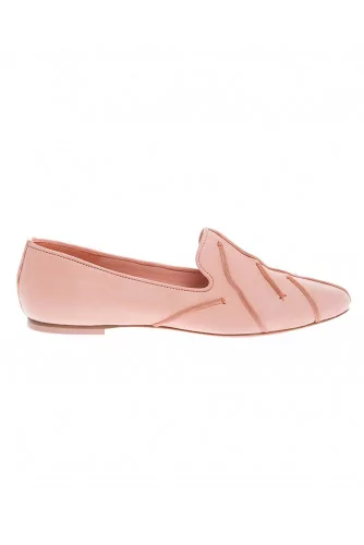 Patina nappa leather ballerinas leaf seams