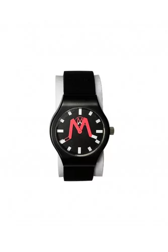 Achat Singapore - Mixed silicone and stainless steel watch engraved logo - Jacques-loup
