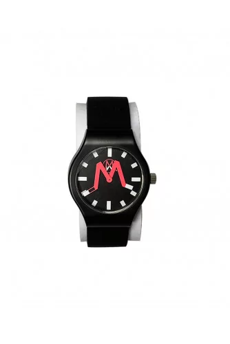 Singapore - Mixed silicone and stainless steel watch engraved logo