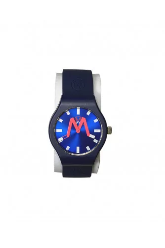New York - Soft touch silicone and stainless steel watch water resistant
