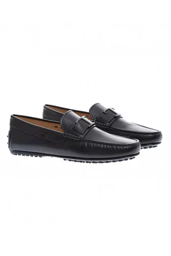 City Gomini - Calf leather moccasins with upper stitches
