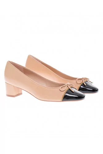 Gabby - Patent leather ballerinas with golden chain 45