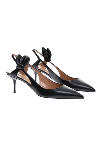 Drew - Nappa leather cut-shoes with a bow on side 60