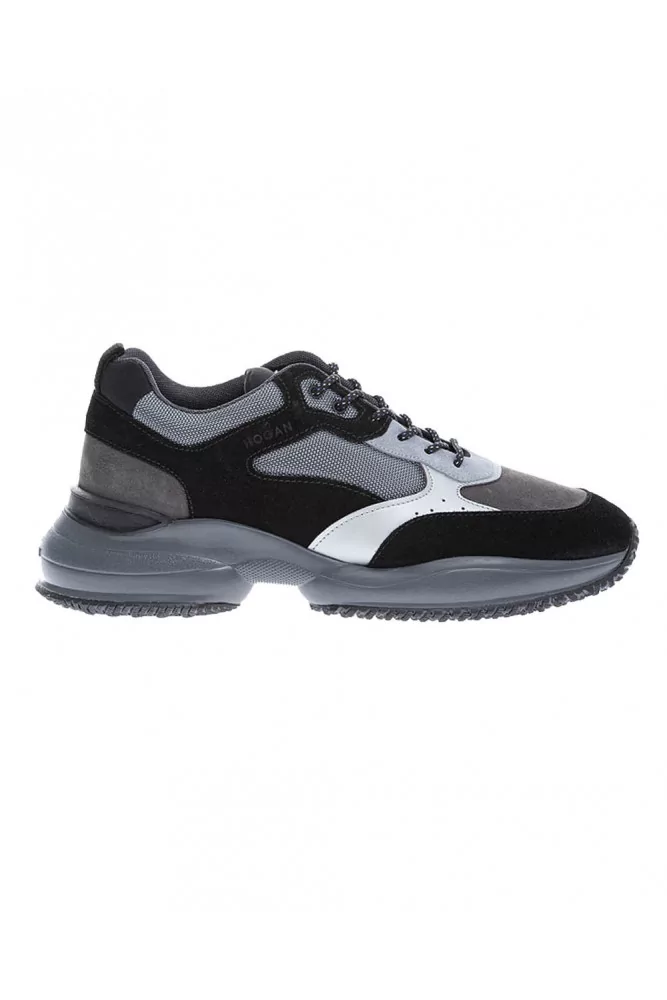 Interaction - Baskets en nubuck avec lacets trekking 5 1/2 noir