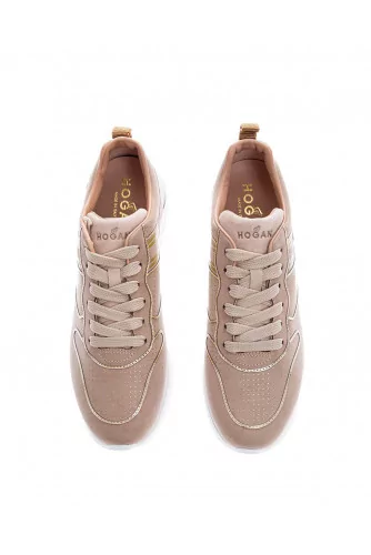 Tennis Hogan "Active One" beige-or pour femme