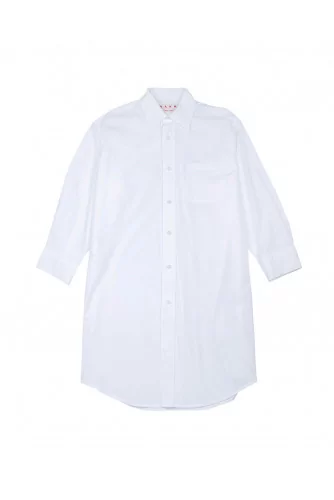Robe chemise oversize blanc pour femme
