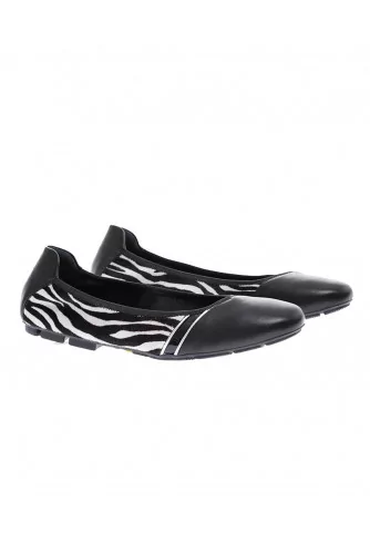 Wrap - Leather ballerinas with zebra print 20