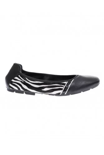 Wrap - Leather ballerinas with zebra print 20