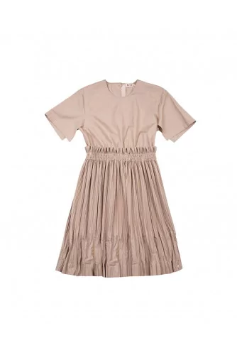 Short sleeved poplin cotton dress