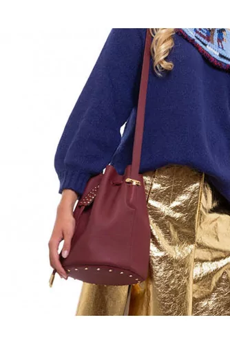 Achat Micro - Leather bucket bag with metal details - Jacques-loup