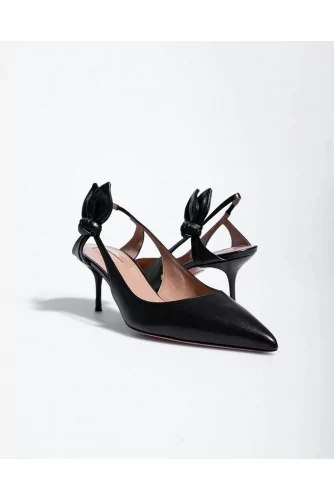 Drew - Nappa leather cut-shoes with a bow on side 60