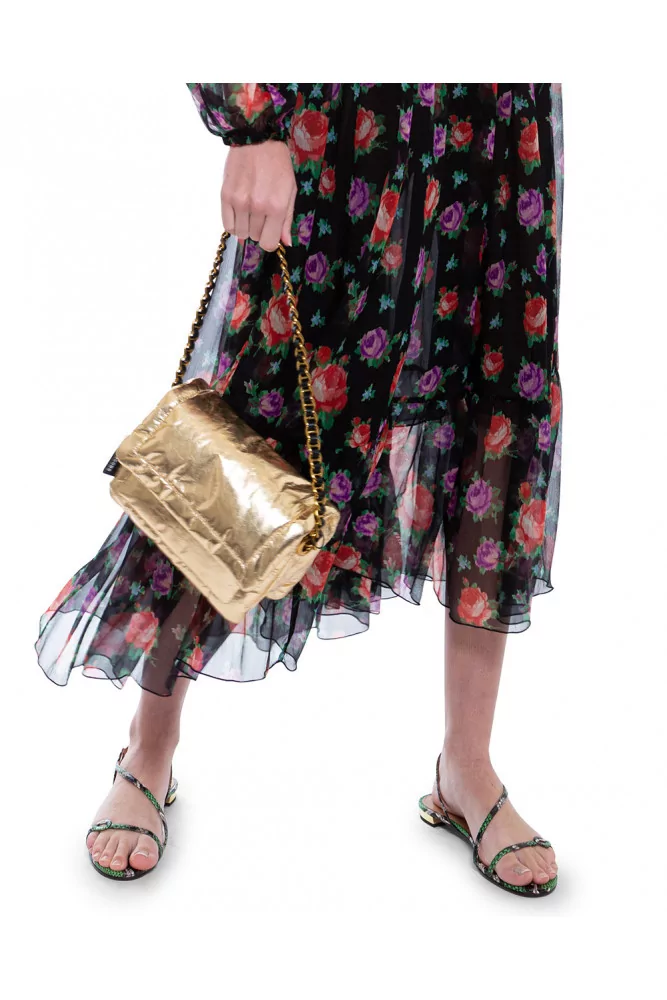 Aquazzura - Serpentine - Sandales en cuir de veau avec lanières torsadées 10 36 1/2 Vert