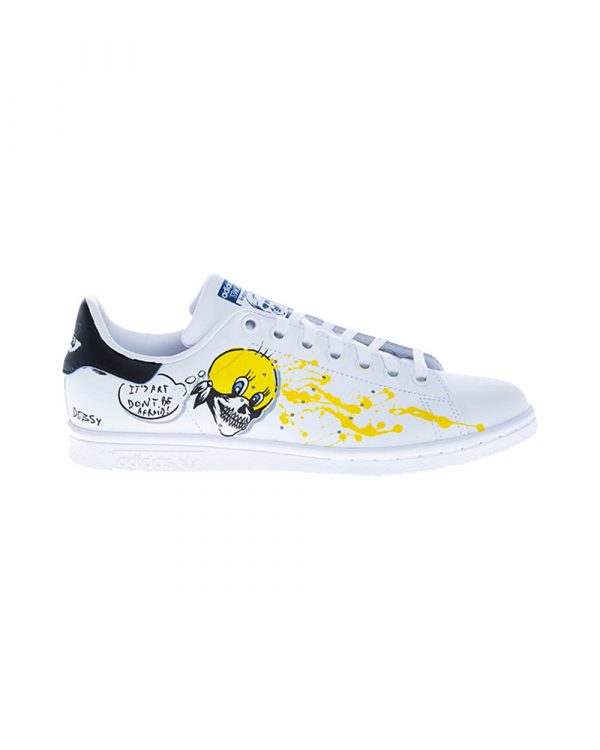 Scary Tweety - Custom Stan Smith Sneakers with Black Back