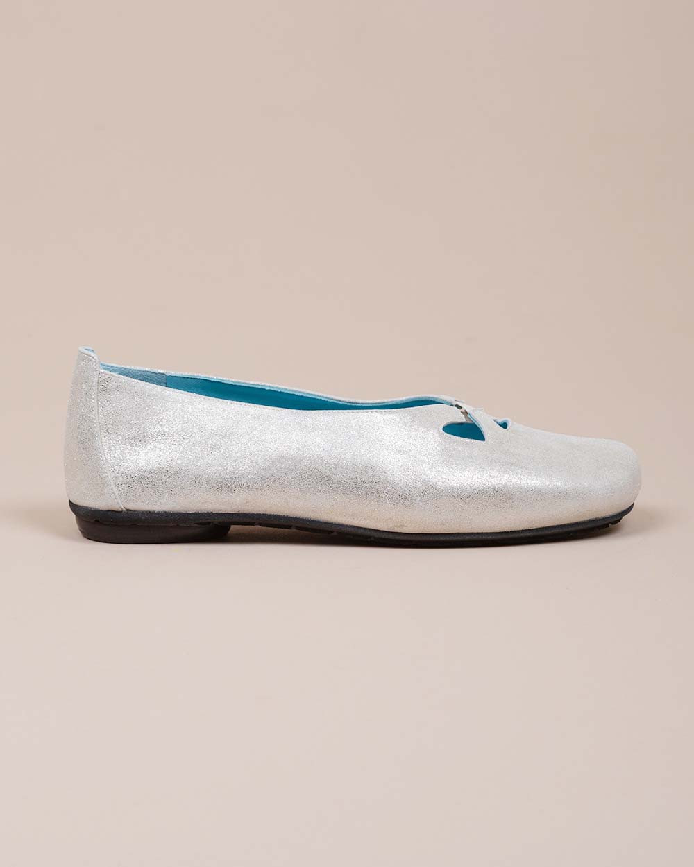 Ballerines en cuir pailleté