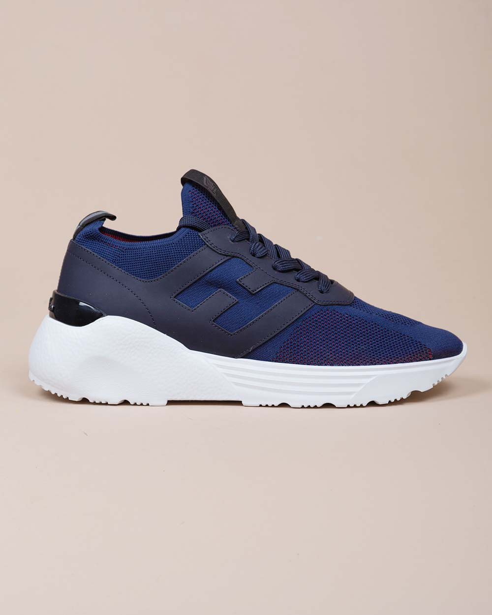 Active One - Sneakers en cuir de veau et tissu stretch 50