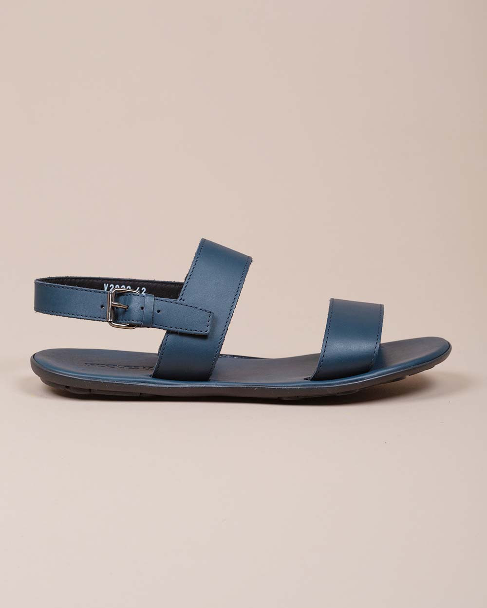 Sandales en cuir nappa deux bandes