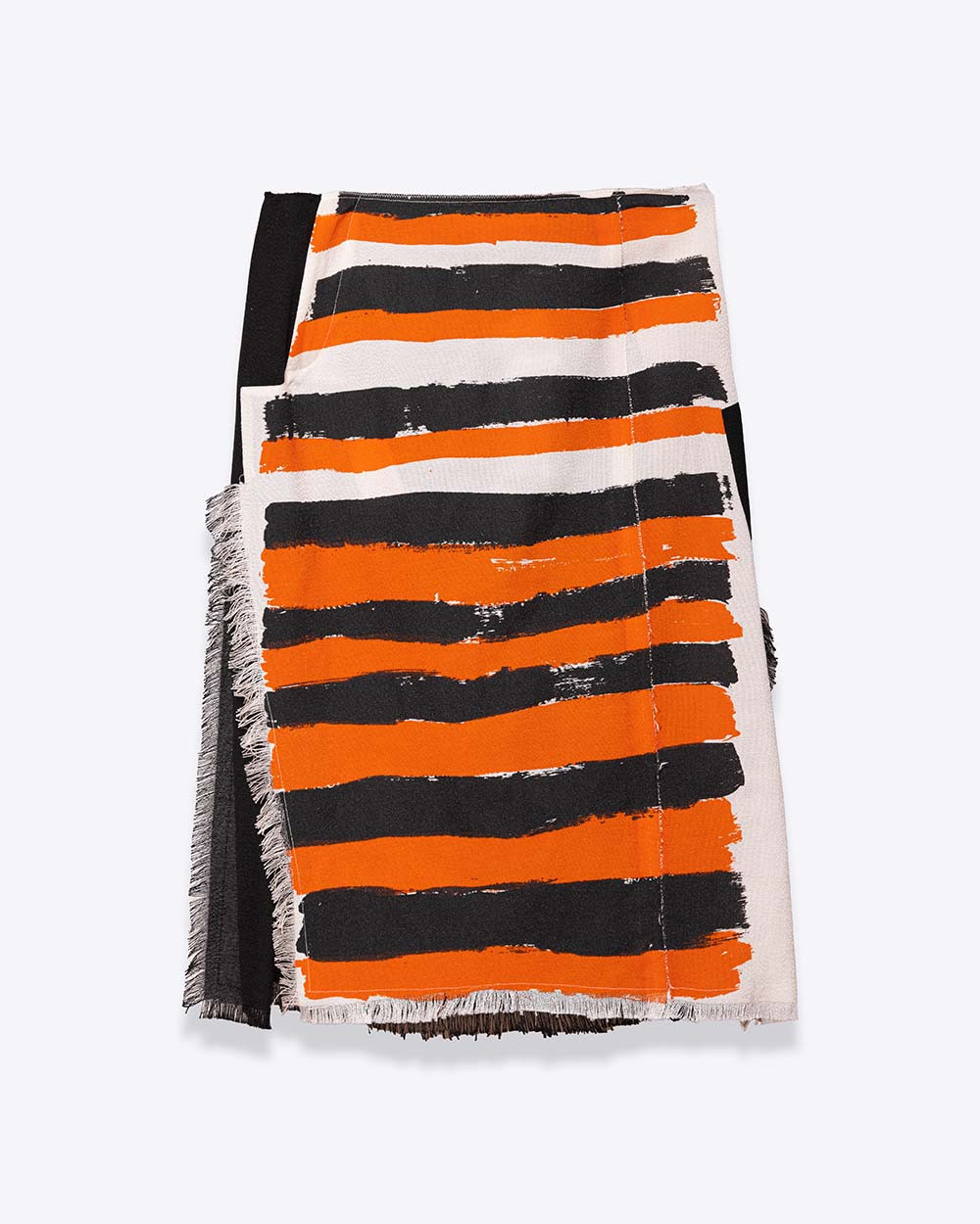 Jupe droite en viscose avec fente