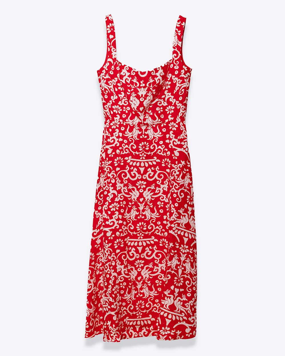 Rachel - Robe à bretelles en lin avec imprimé