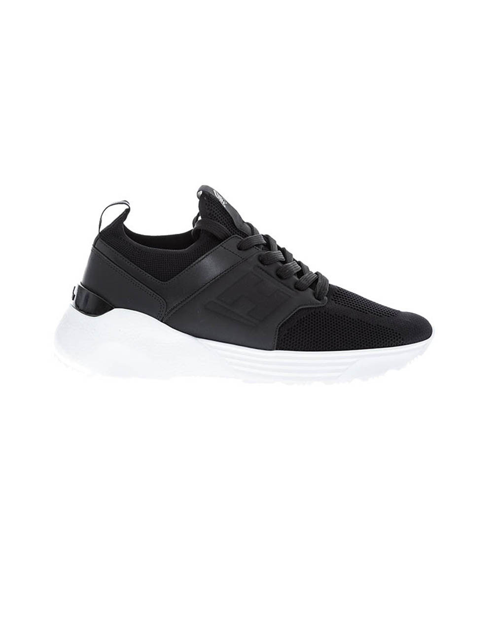 Hyper Active - Calf leather and mesh sneakers