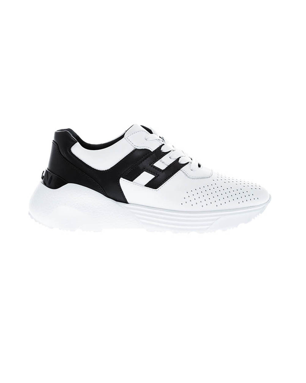 Hyper-Active - Two-tones leather sneakers with perforations