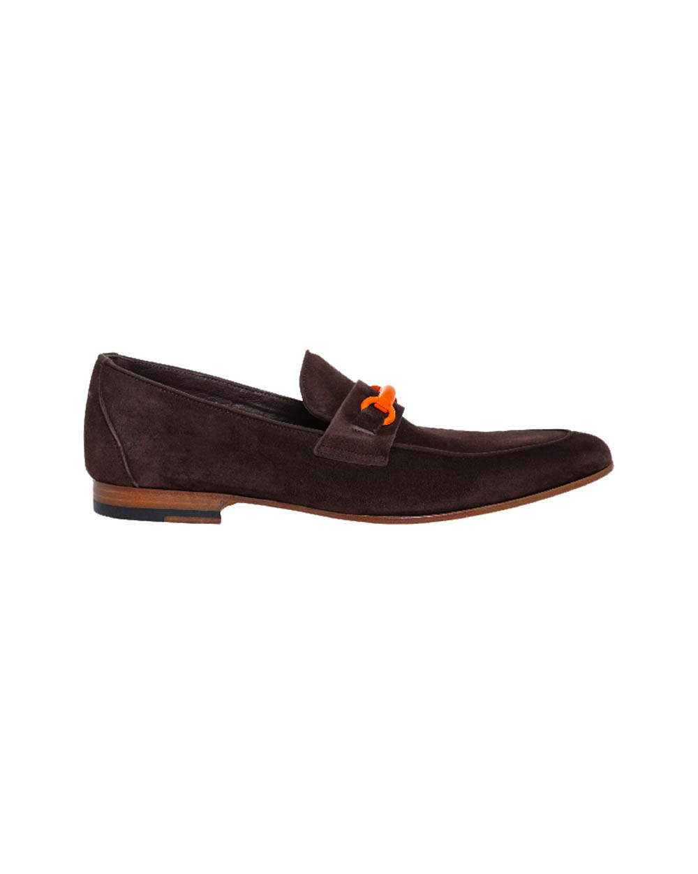 Mocassins en daim avec mors fluo
