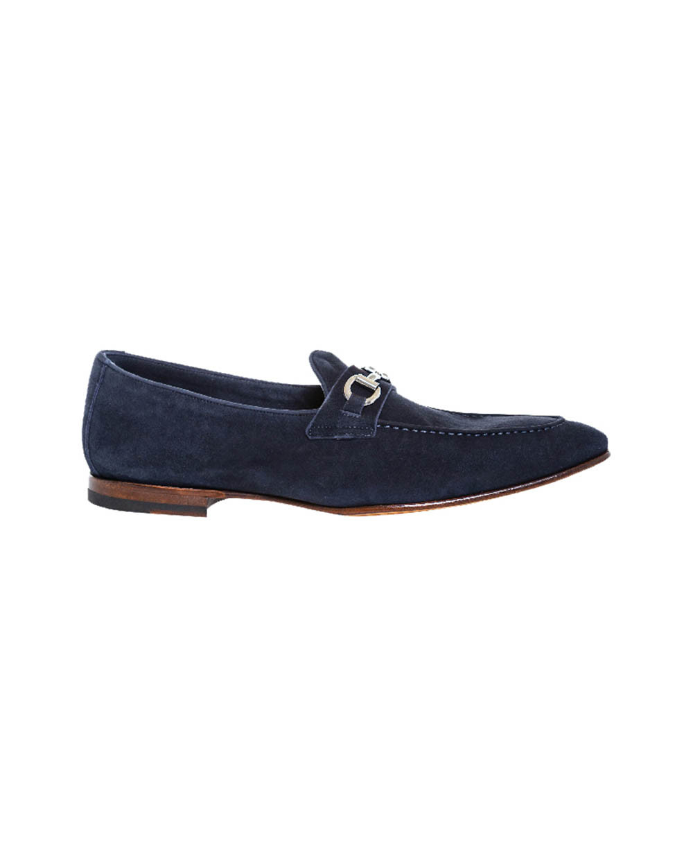Mocassins en daim souple avec mors en métal