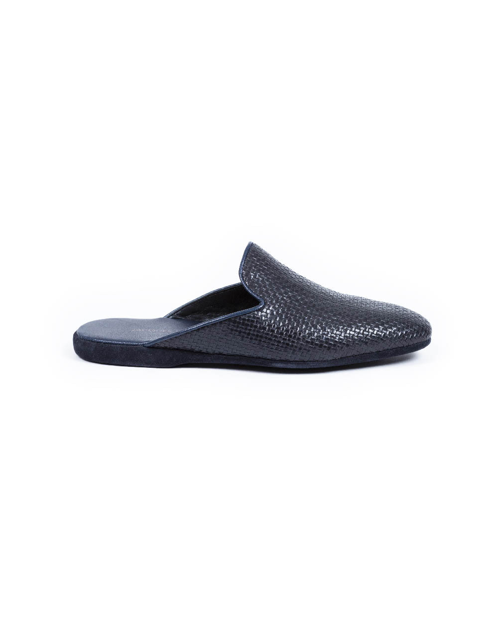Mules d'intérieur en cuir avec plateau lisse