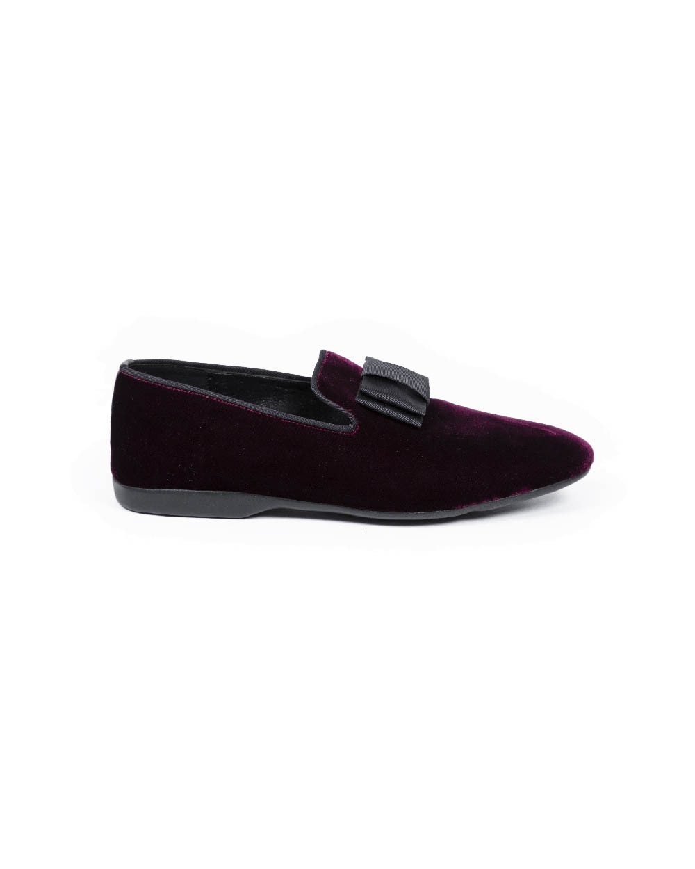 Chaussures d'intérieur sans-gêne en velours avec noeud