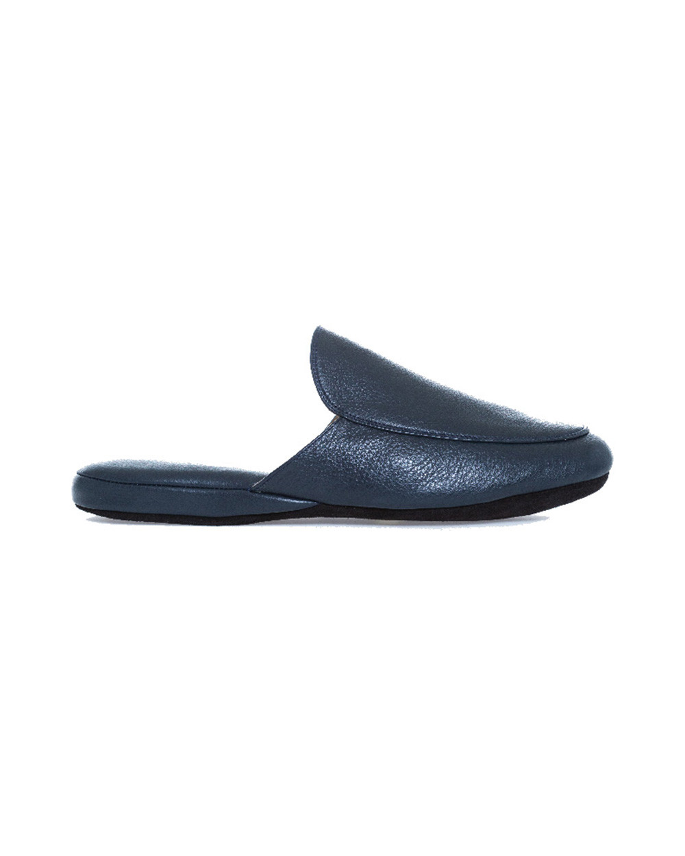 Mules en cuir avec surpiqûres
