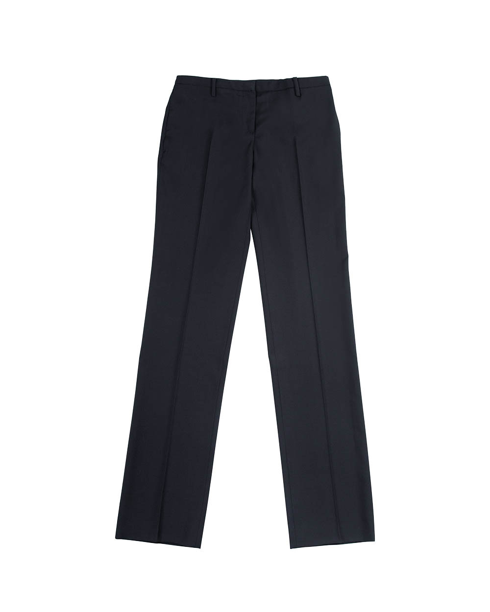 Pantalon en laine coupe droite avec plis