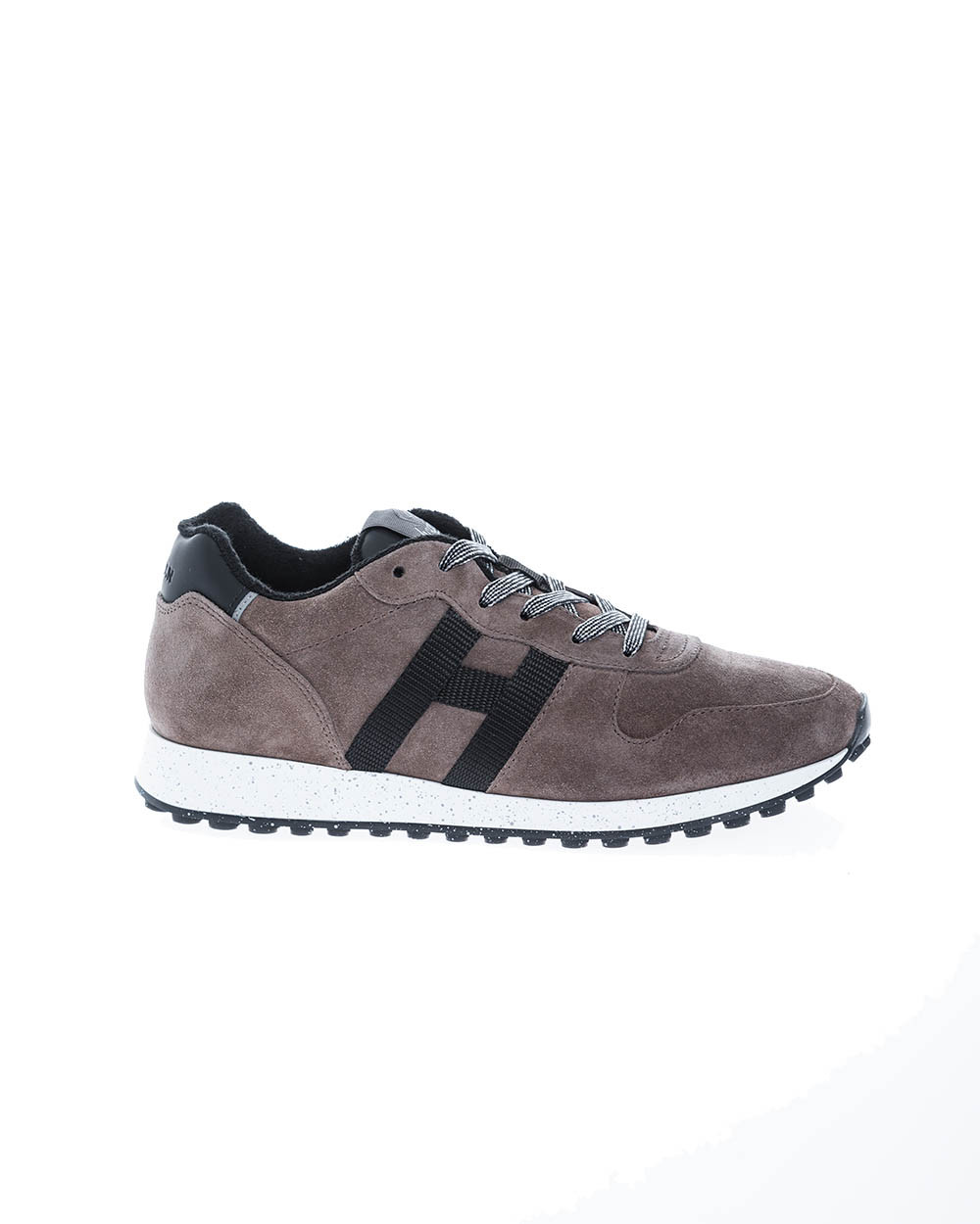 Running H383 - Tennis en cuir naturel avec H en gros-grain
