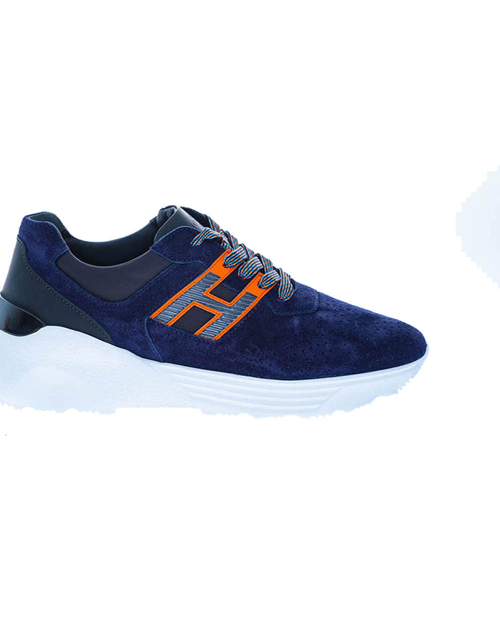 Active One - Baskets perforées croûte de cuir H orange