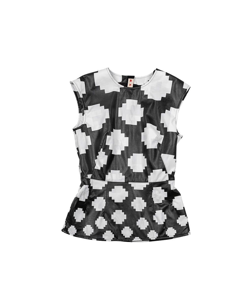 Top avec petites manches et imprimé Pixels