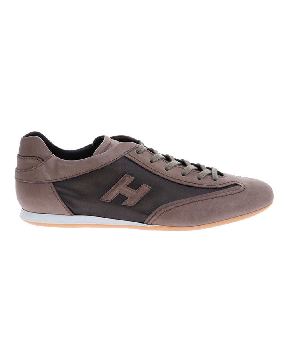 Olympia - Sneakers en veau patiné et toile de nylon