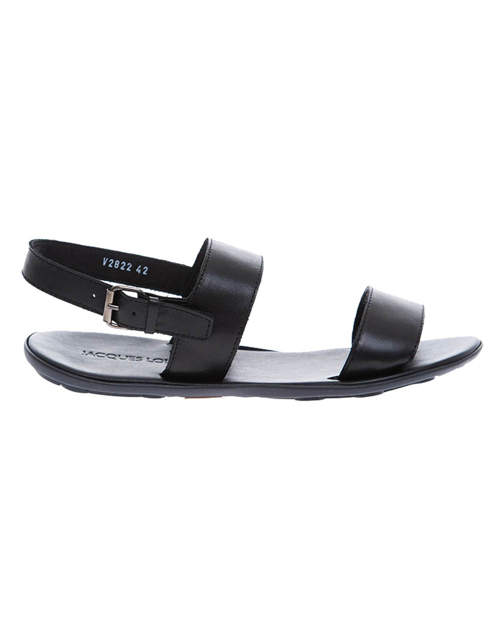 Sandales en cuir d?agneau avec deux bandes