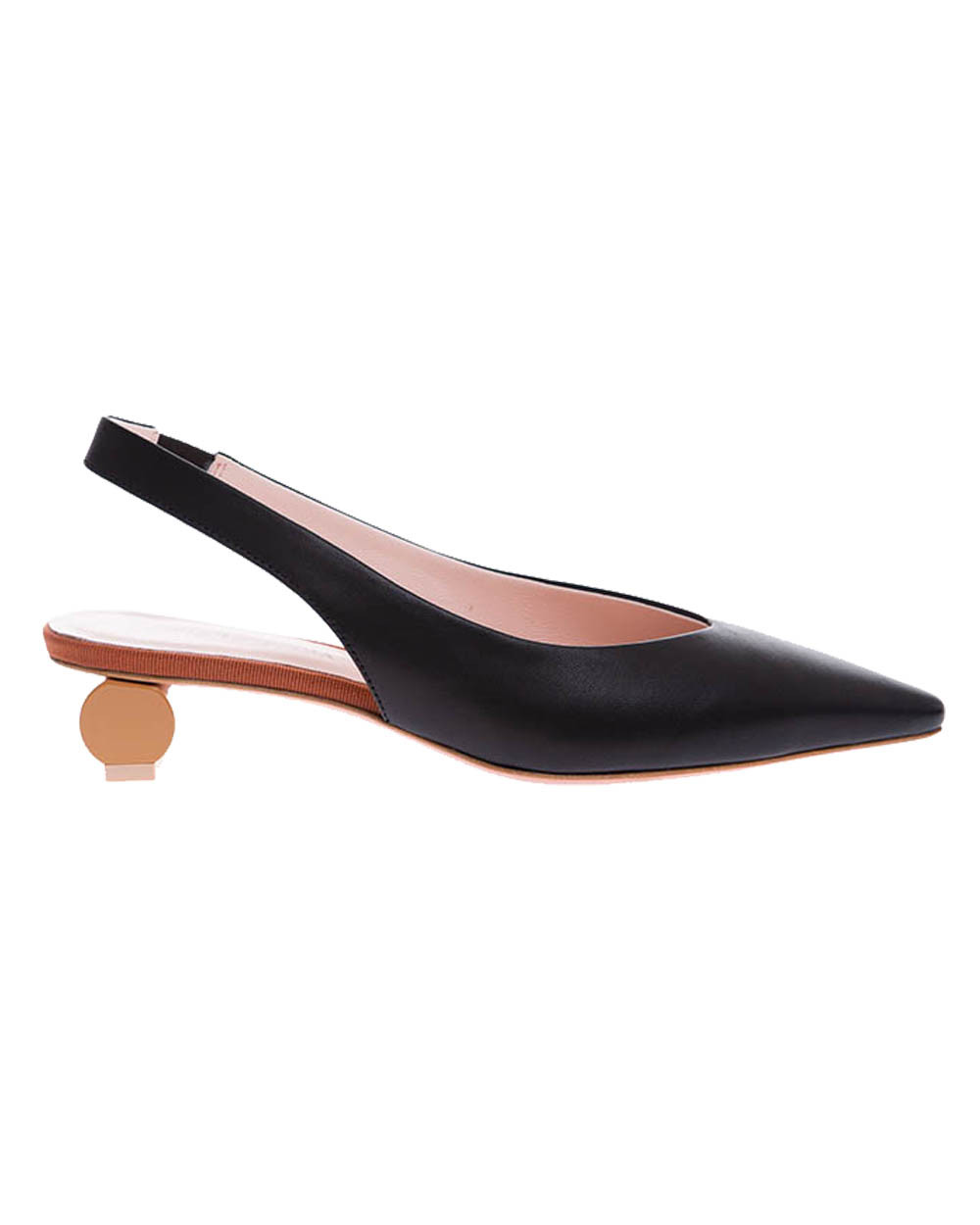 Découpé en cuir nappa talon fantaisie 30